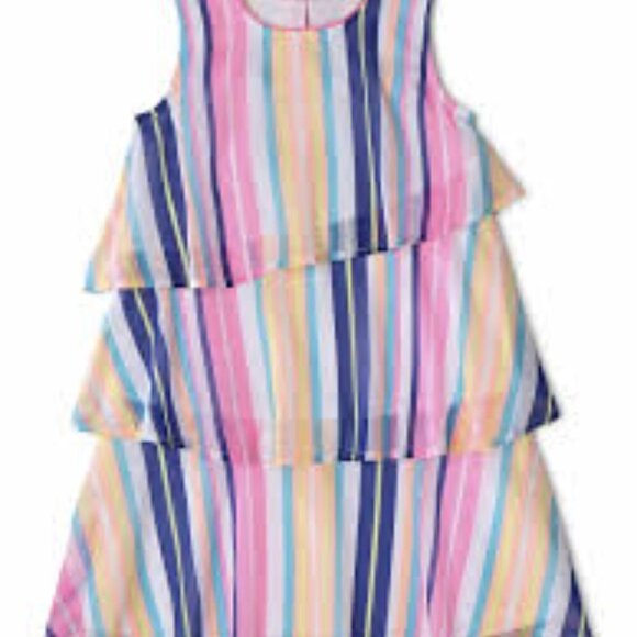 WONDER NATION GIRLS LAYERED CHIFFON RUFFLE DRESS SIZE XL 14/16 - Picture 2 of 8